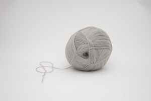 gray yarn ball